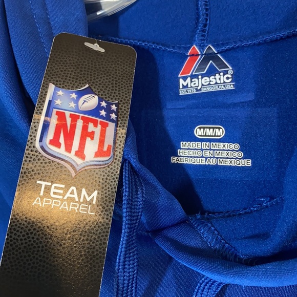 Majestic NFL New York giants pull over hoodie size Medium - Picture 5 of 9